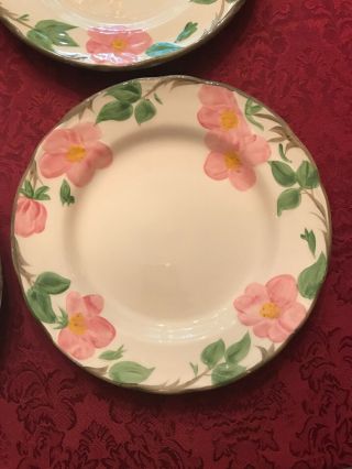 Franciscan Desert Rose Dinner Plates - Set of 4 - 10 1/2 - Made in England 4