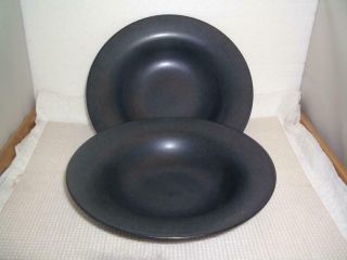 Lindt Stymeist Japan Craft Ebony - Black Set Of 2 Rimmed Soup Bowls