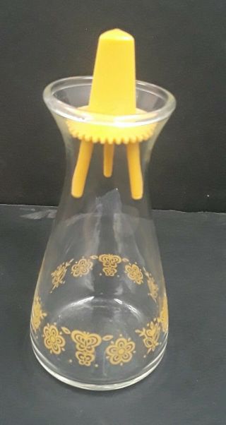 Vintage Pyrex Corning Corelle Gold Butterfly Pattern Salt Pepper Shaker Only 1
