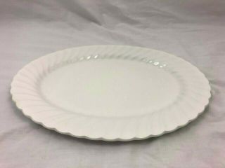 Johnson Brothers Ironstone Snowhite Regency White Ceramic Oval Serving Platter