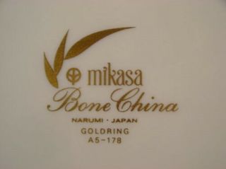 3 Mikasa Bone China GOLDRING Dinner Plates_Set of Three (loc - J8) 3