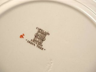 Spode COPELAND Indian India Tree Rust Red Scalloped Dinner Plate (s) OLD MARK 5