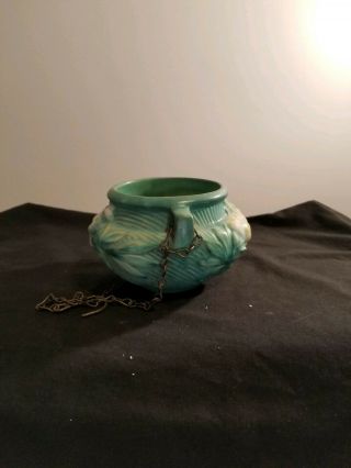 Roseville Pottery Peony Green Ceramic Jardiniere 661 - 3 4