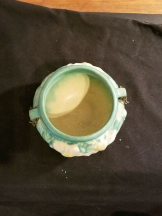 Roseville Pottery Peony Green Ceramic Jardiniere 661 - 3 5
