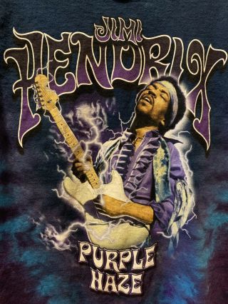 Jimi Hendrix Purple Haze Tie Dye Shirt Men’s Medium Nwot