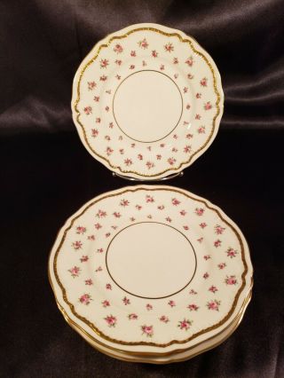 Theodore Haviland Wilton Pattern Pink Rose Salad Plates Set Of 5