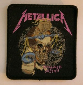 Metallica Justice Small Promo Patch And Justice For All Damage Inc