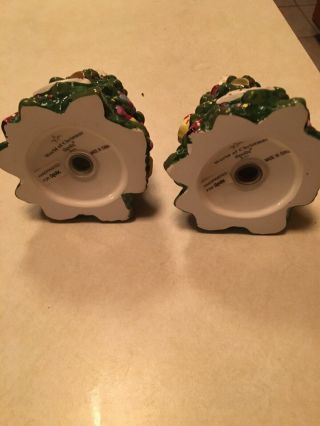 Spode Christmas Trees Salt And Pepper Shakers Santa Holiday Presents 3