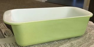 Pyrex Lime Green 8 1/2 By 4 " By 3 " Loaf Dish/ Pan 213