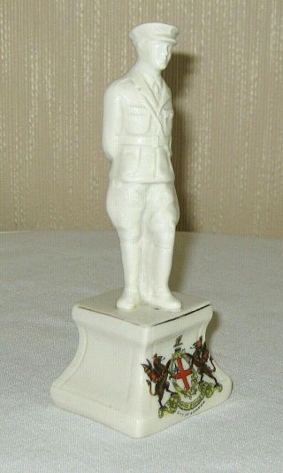 Wwi British Military Officer Crested Ware Figurine City Of London Crestware