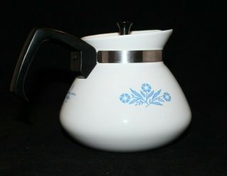 Vintage Corning Ware Blue Cornflower 6 Cup Coffee Pot With Lid