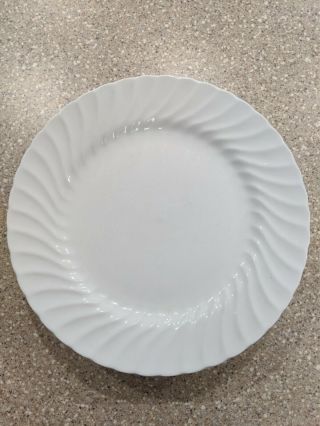 Johnson Brothers Regency White Swirl Large Dinner Plates,  Set Of 7