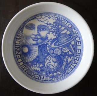 Spode England Millennium Celebrate 2000 Mini Porcelain Plate Blue White