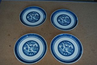 4 Carefree True China By Syracuse Old Cathay Usa Blue Willow 8 " Salad Plates