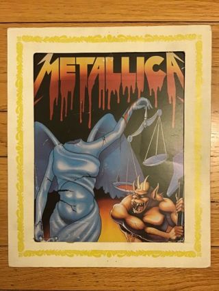 Vintage Metallica Poster Carnival Fair Prize Souvenir In Cardboard Frame