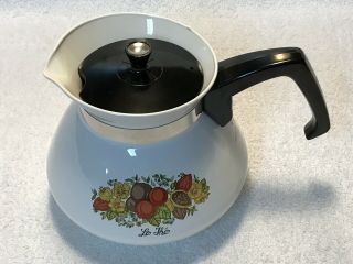 Vintage Corning Ware Spice Of Life Coffee Pot Teapot 6 CUP P - 104 EXC 4