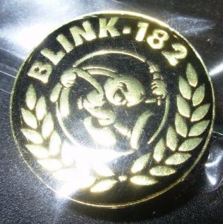 Blink 182 Classic Bunny Logo Black Enamel Pin Badge Button Merch Tour Lapel