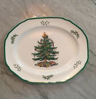 Spode Christmas Tree 14 3/4 " Oval Serving Platter