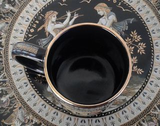 Ceramic Mug,  Ancient Greek Satire,  24 Kt Gold,  mugs,  pottery,  Valentines gift 5