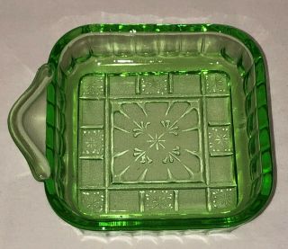 Jeannette Doric Green 4 " X 4 " Relish Tray