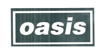 Oasis Rare Promo Metallic Silver Logo Sticker - Ex