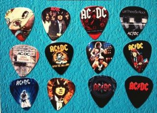 Ac/dc Guitar Picks Limited Edition Set Of 12