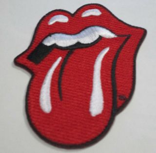 The Rolling Stones Red And White Tongue Embroidered Patch 2 3/4 " X 3 1/2 "
