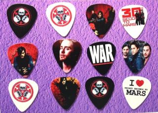 30 Seconds To Mars Guitar Picks Limited Edition Set Of 12