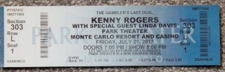 Kenny Rogers / Linda Davis Concert Tickets,  Park Theater Vegas 