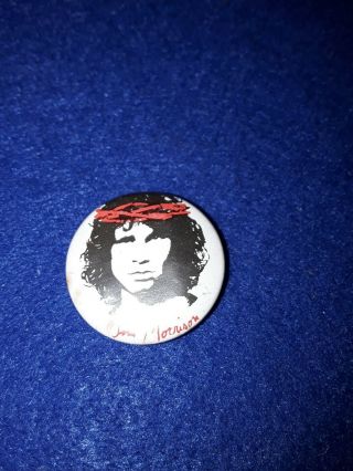 Vintage 1980s Jim Morrison The Doors Rock Band Pin Badge Pinback