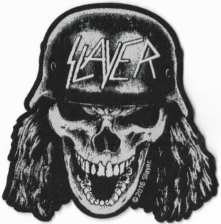 Official Licensed Merch Woven Sew - On Patch Metal Rock Slayer Wehrmacht Skull
