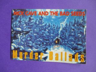 Nick Cave & Bad Seeds Murder Ballads Promo Postcard 1996 2 Sided Mute