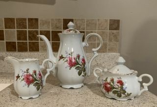 Vintage Japan Porcelain Coffee Tea Set Arnart Creations Pink Roses