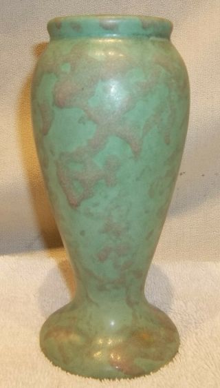 Vintage Brush Mccoy Art Pottery 745 Green Vellum 6 " Vase