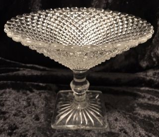 Vintage Westmoreland English Hobnail Clear Glass Pedestal Candy Dish Martini