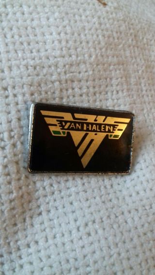 Van Halen Rock Rare Vintage Steel Pin Badge 70/80s
