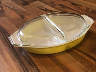 Vintage Yellow Pyrex Baking Dish With Lid
