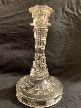 Vintage Rare Indiana Glass Candlestick Holder 370 1930’s