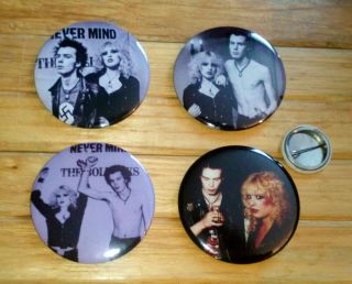 Sid Vicious / Sid And Nancy - 4 X 58 Mm Badges Punk Sex Pistols