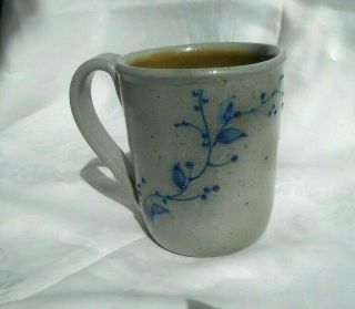 Salmon Falls Blueberry Vine Salt Glaze Stoneware Coffee Mug