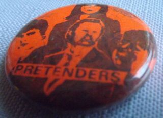 THE PRETENDERS Vintage 70/80`s Button Pin Badge (30mm - 1.  2 