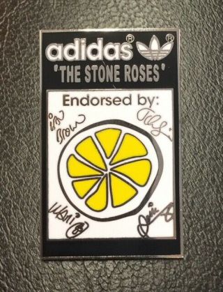 The Stone Roses Adidas Endorsed Enamel Pin Badge Souvenir - Black