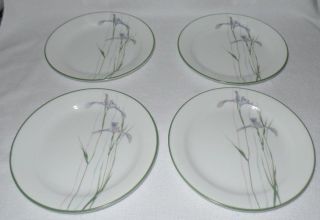 Corelle Corning Shadow Iris 7 1/4 " Bread Dessert Plates - Set Of 4