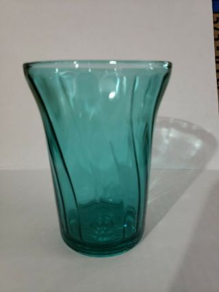 Jeannette Swirl Pattern Ultramarine Depression Glass 4 1/4 Inch Flat Water Tumbl