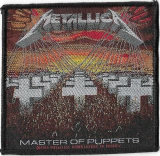 Official Licensed Merch Woven Sew - On Patch Rock Metallica Master Of Puppets