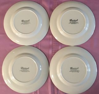 4 Vintage FRANCISCAN Desert Rose Luncheon Plate 9 1/2” Small Dinner Plates USA 4