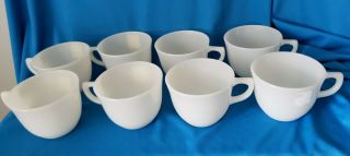 8 Fire King White Cups