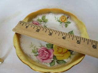 Vintage Princess Anne Tea Cup & Saucer with Pink & Yellow Roses Gold Trim 5