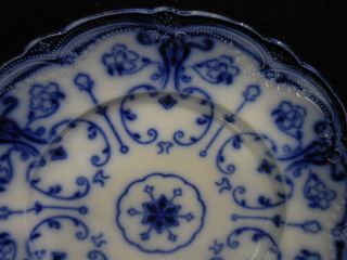 2 Antique Conway Flow Blue Plates Wharf Pottery England 9 