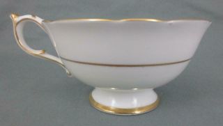 Vtg 1940 ' s PARAGON England CUP & SAUCER Floral Center,  Pink Band w/ Gold Overlay 5